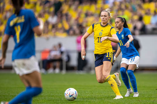 Sofia Jakobsson of Sweden and Adriana of Brazil