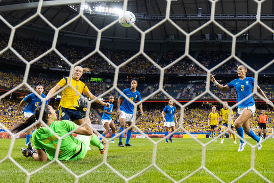Stina Blackstenius of Sweden scores 3-1