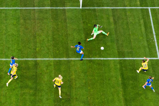Johanna Rytting Kaneryd of Sweden scores 1-1 behind