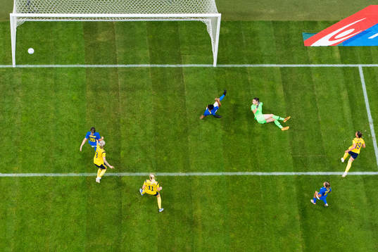 Johanna Rytting Kaneryd of Sweden scores 1-1 behind