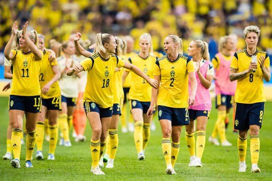 Stina Blackstenius, Fridolina Rolfö, Jonna Andersson and