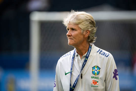 head coach Pia Sundhage of Brazil