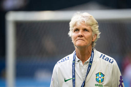 head coach Pia Sundhage of Brazil