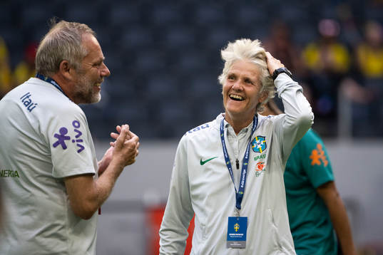 Head coach Pia Sundhage of Brazil