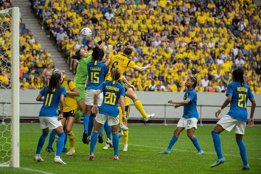 Goalkeeper  Lorena of Brazil