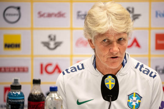 Head coach Pia Sundhage of Brazil