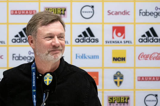 Head coach Peter Gerhardsson of Sweden at a press conference