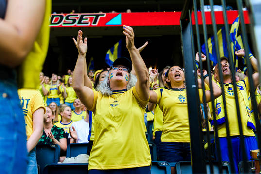 Swedish supporters celebrate