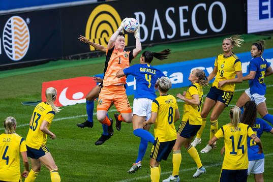 goalkeeper Hedvig Lindahl of Sweden