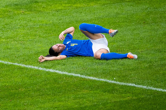 of Brazil Rafaelle in pain