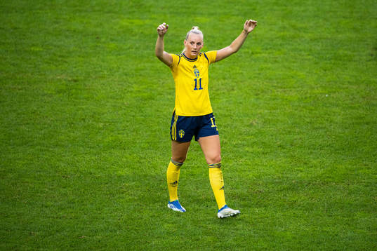 Stina Blackstenius of Sweden celebrates