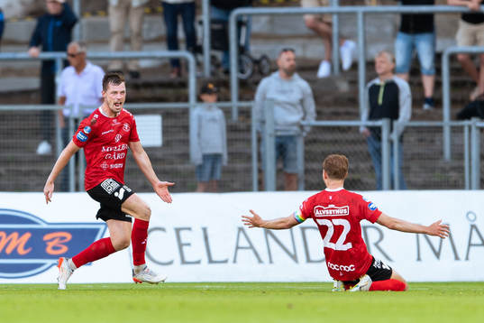 Trelleborgs Nicolas Mortensen jublar