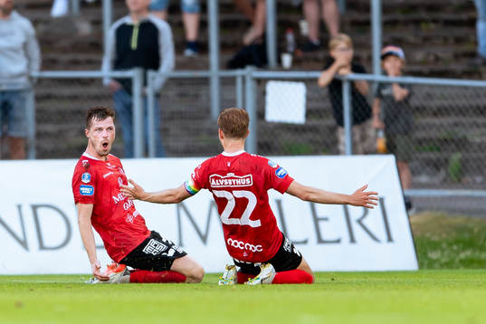 Trelleborgs Nicolas Mortensen jublar