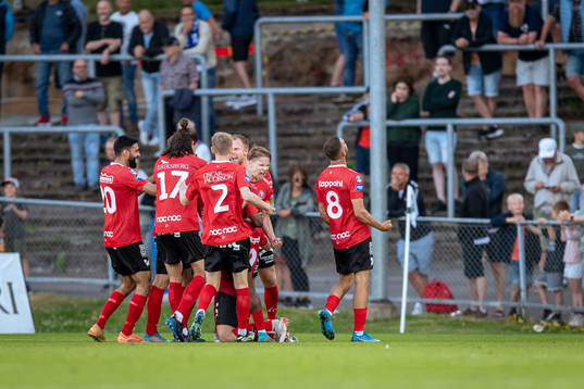 Trelleborgs spelare jublar