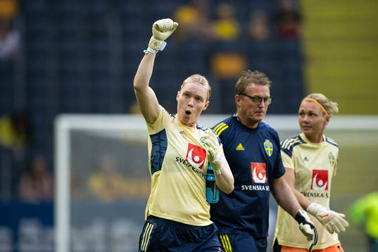 Goalkeeper Hedvig Lindahl of Sweden