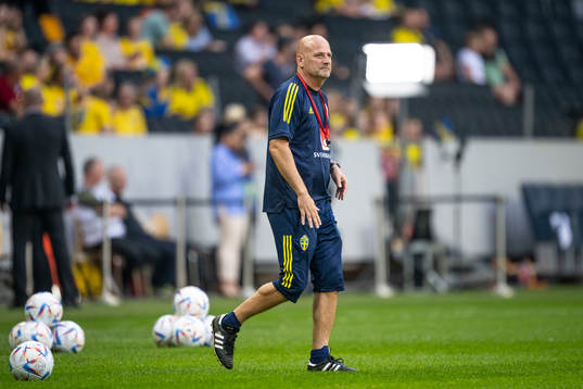 Assistant coach Magnus Wikman of Sweden