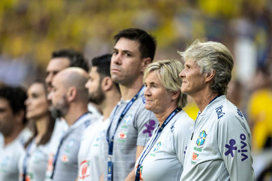 head coach Pia Sundhage of Brazil