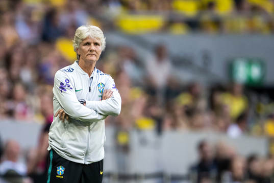 head coach Pia Sundhage of Brazil