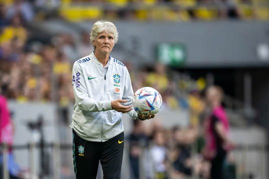 head coach Pia Sundhage of Brazil