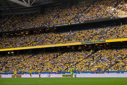 View over the stands in Friends Arena