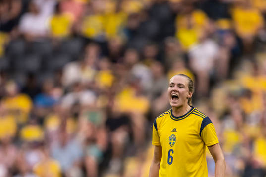 Magdalena Eriksson of Sweden reacts