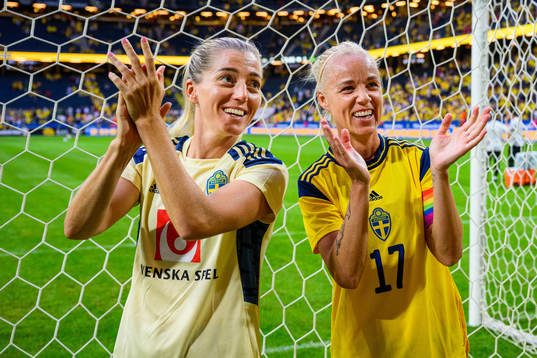 Linda Sembrant and Caroline Seger of Sweden