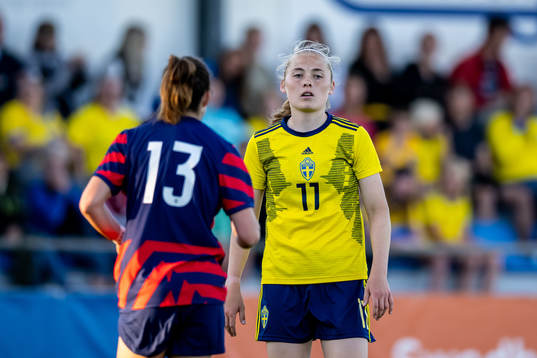Paulina Nyström of Sweden looks dejected
