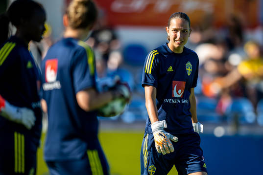 goalkeeper Angel Mukasa of Sweden