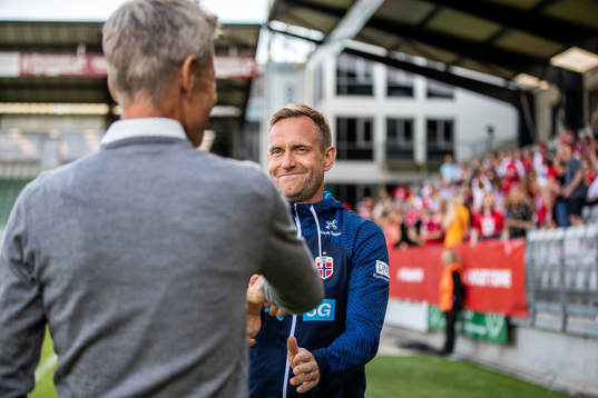 Lars Søndergaard, head coach, of Denmark and Martin