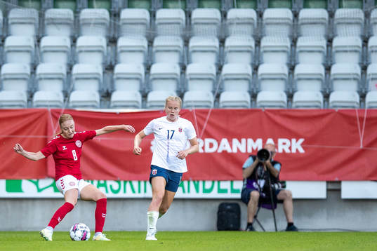 Sara Holmgaard of Denmark and Julie Blakstad of Norway