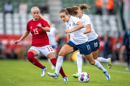 Kathrine Kuhl of Denmark and Guro Reiten of Norway