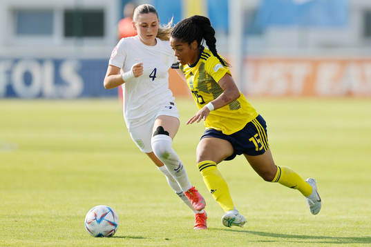 Evelina Duljan of Sweden in action against Charlotte
