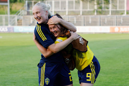 Svea Rehnberg of Sweden celebrates