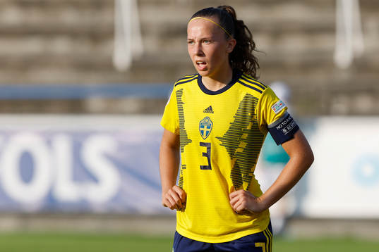 Athinna Persson Lundgren of Sweden in action