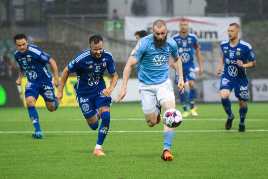 Sundsvalls Robert Lundström och Malmö FFs Jo Inge Berget