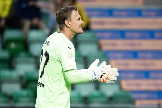 Malmö FFs målvakt Johan Dahlin