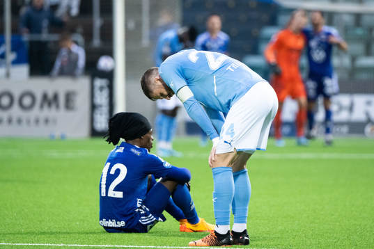 Malmö FFs Lasse Nielsen deppar