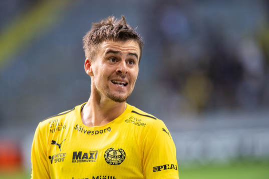 Mjällbys Jesper Gustavsson jublar