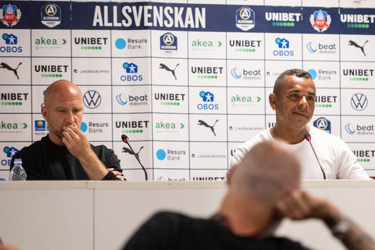 Kalmars tränare Henrik Rydström och Helsingborgs
