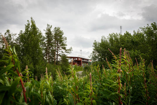 Jämtkraft Arena iför fotbollsmatchen i Superettan mellan