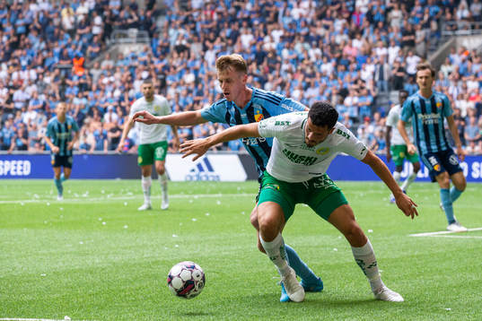 Djurgårdens Rasmus Schuller och Hammarbys Astrit Selmani