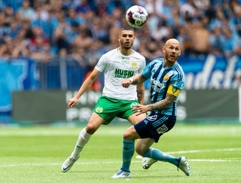 Hammarbys Edvin Kurtulus och Djurgårdens Magnus Eriksson