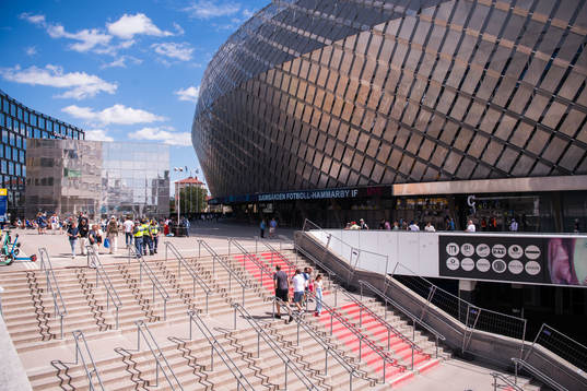 Vy utanför Tele2 Arena