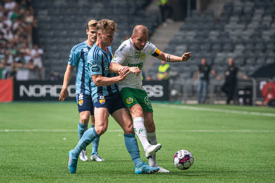Djurgårdens Rasmus Schuller och Hammarbys Darijan Bojanic