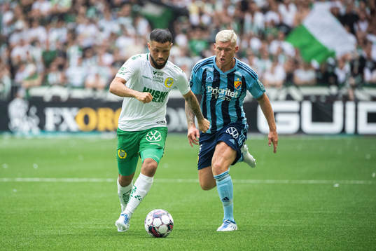 Hammarbys Mohanad Jeahze och Djurgårdens Victor Edvardsen