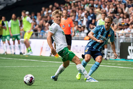 Hammarbys Dennis Collander och Djurgårdens Pierre Bengtsson