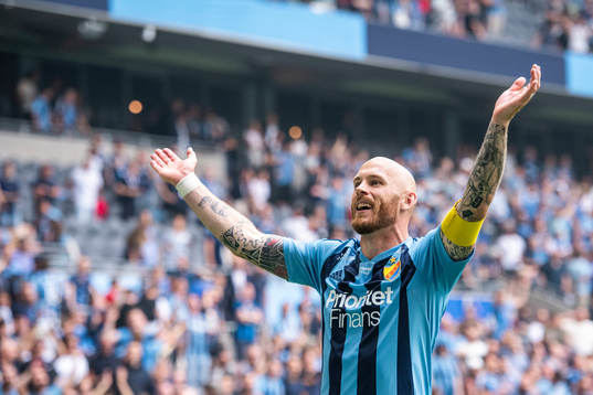 Djurgårdens Magnus Eriksson jublar