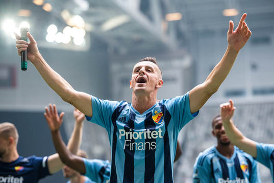 Djurgårdens Haris Radetinac jublar