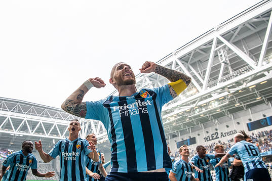 Djurgårdens Magnus Eriksson jublar