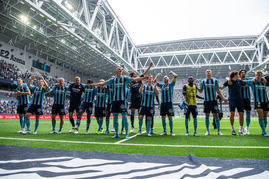 Djurgårdens spelare jublar
